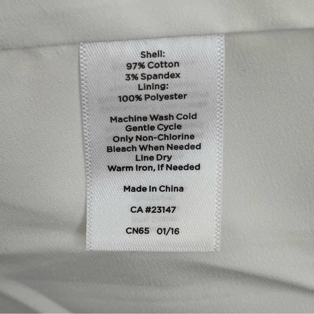 Talbots Skirt Womens 8 White NWOT Texture Stretch Lined Exposed Zipper Casual - Picture 7 of 11